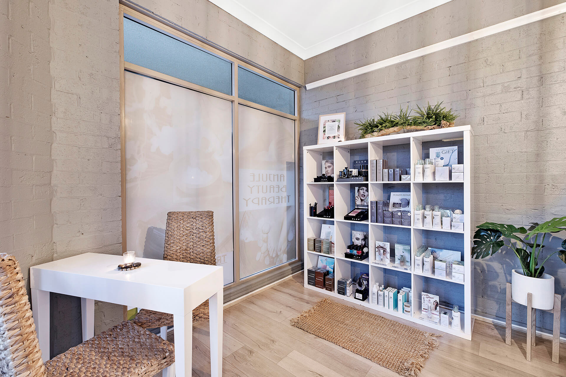 Reception area of beauty salon