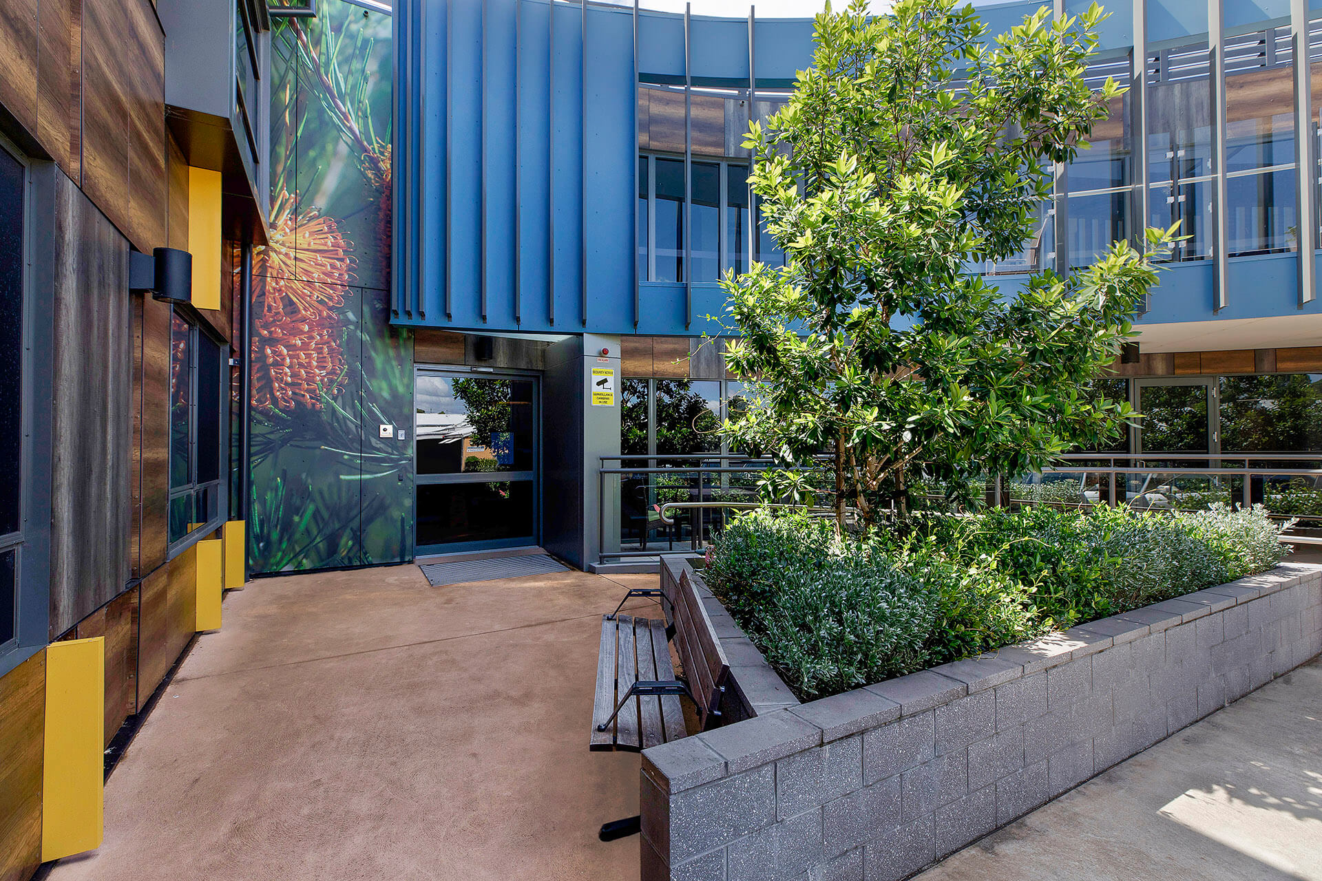 Modern outdoor plaza